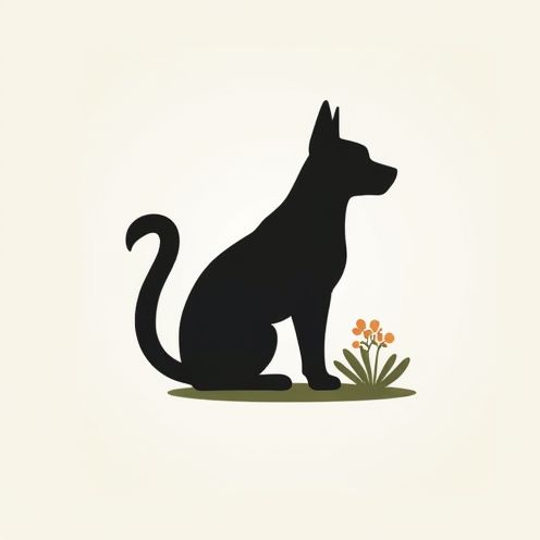 Stylized animal silhouette