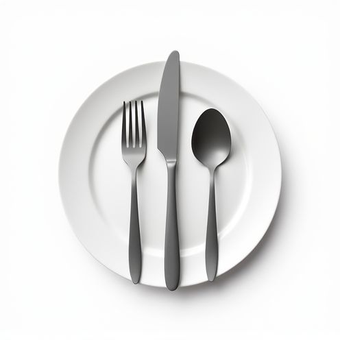 Plate and Silverware Set