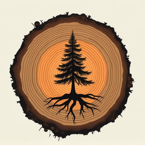 Tree ring cross-section