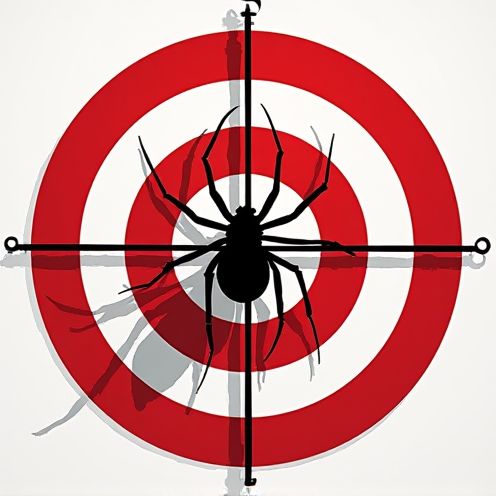 Target with a pest in the crosshairs