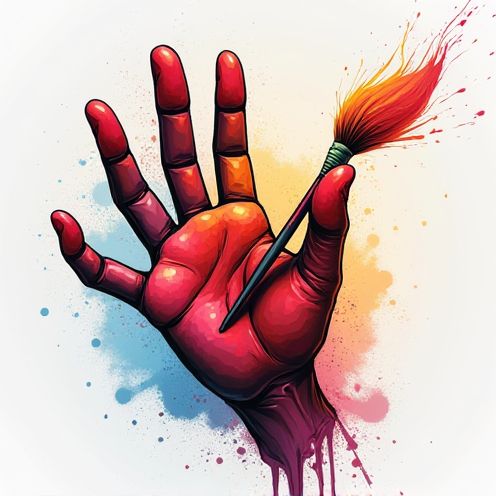 Hand with Paint