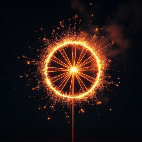 Pyrotechnic wheel