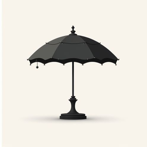 Classic umbrella table