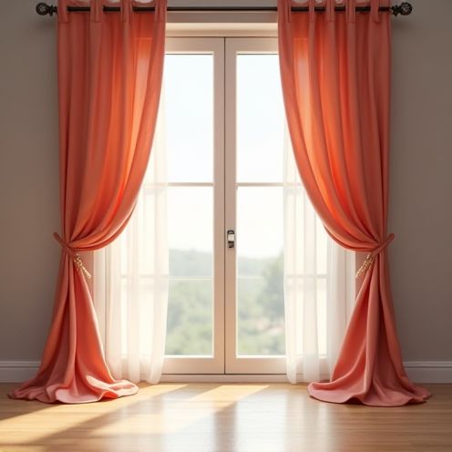 Window with curtains