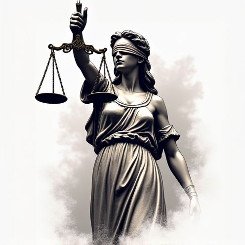 Blindfolded Lady Justice