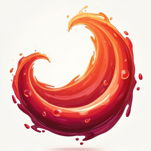 Abstract swirl representing juice blending