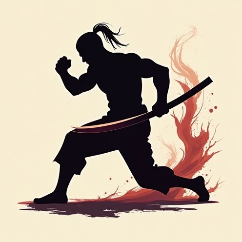 Fighting Silhouette