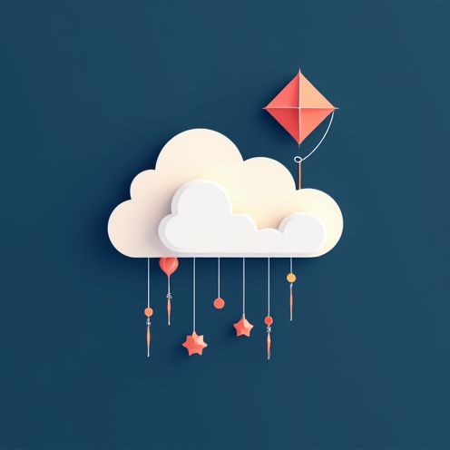 Cloud with kite string