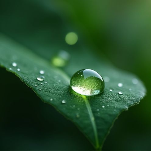 Dew drop on leaf