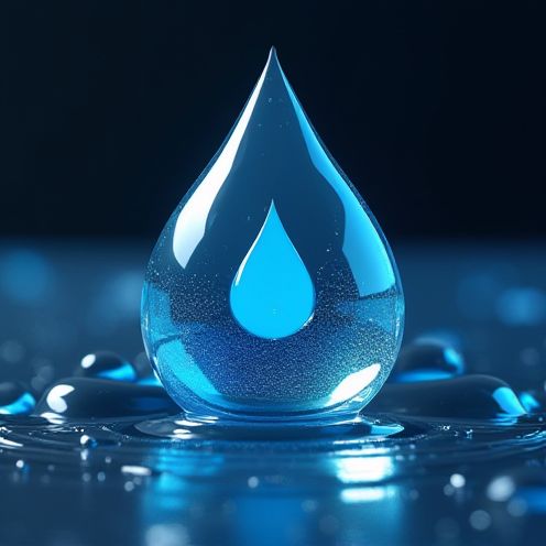 Alkaline water droplet