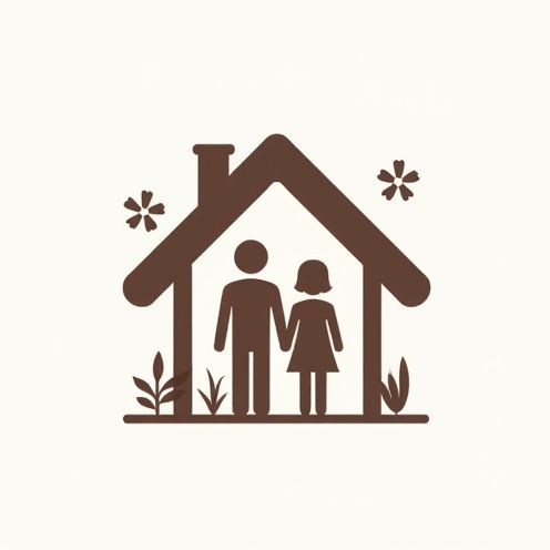 Family under a roof icon