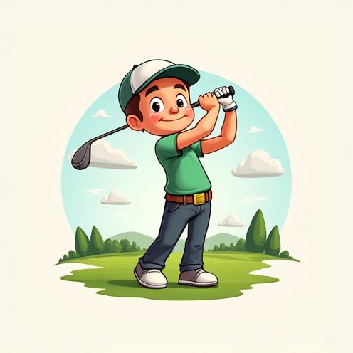 Cartoon Golfer