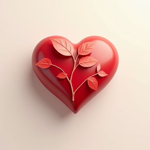 Heart with Leaves