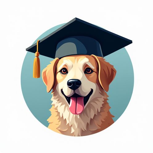 Graduation cap on dog