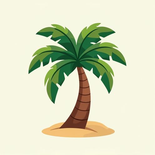 Lush palm tree