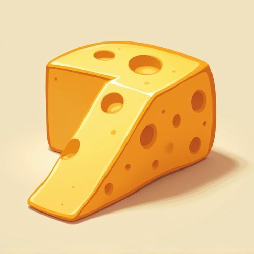 A cheese wedge