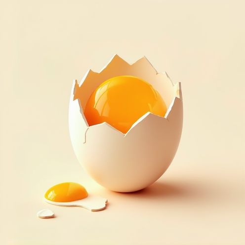 A cracked egg