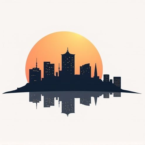 Cityscape silhouette