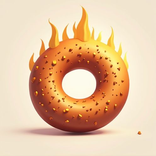 Steam rising from a bagel