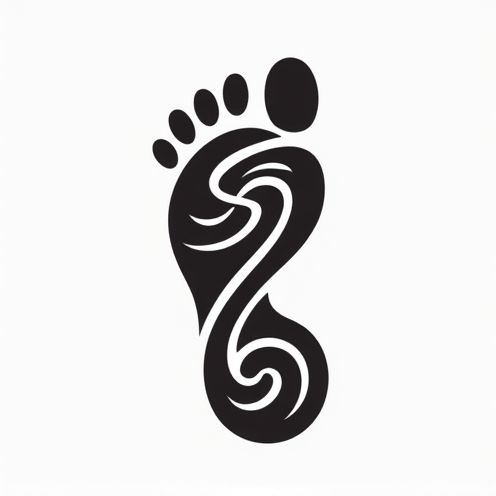 Foot sole with spiral design