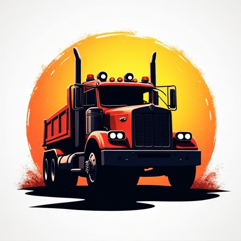 Tow truck silhouette