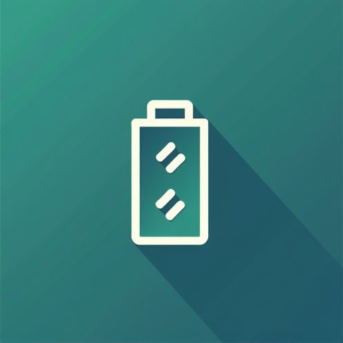 Battery icon with a cross