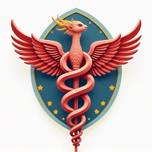 Caduceus with Animal Elements