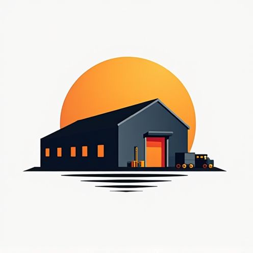 Warehouse Building Silhouette