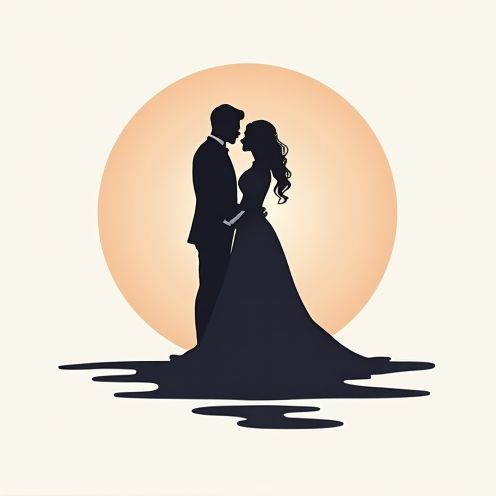 Bride and Groom Silhouette