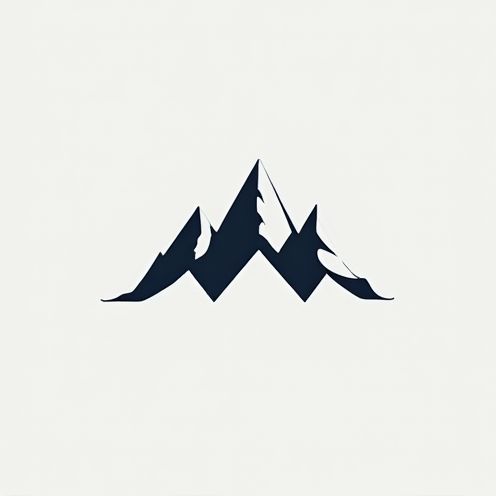 Minimalistic mountain range