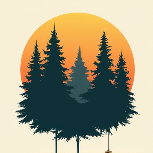 Forest silhouette