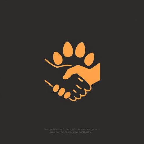 Dog paw handshake