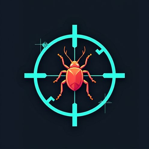 Crosshairs targeting a bug